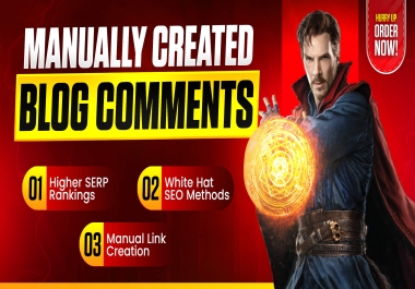 High Quality Blog Comment Backlinks Manual SEO Link Building