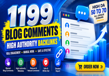 I Will Create 1199 Quality Blog Comment Backlinks from Unique Domains