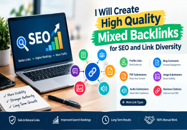 I Will Build High Quality Mixed Backlinks for Safe SEO Link Building