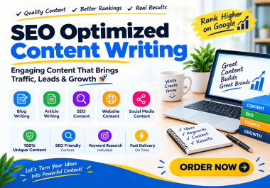 I Will Provide Professional Content Writing Services with SEO.