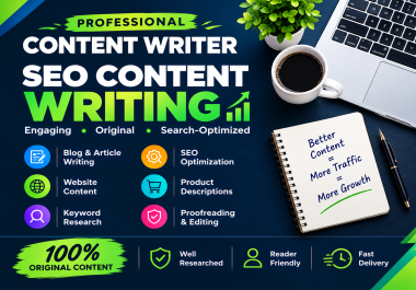 I Will Provide SEO Content Writing,  Articles & Blog Posts