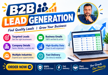I will do B2B lead generation and build a targeted business email list