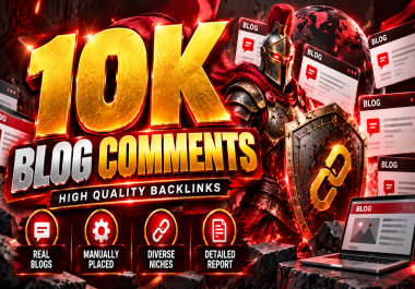 Get 10K High Quality SEO dofollow blog comment backlinks for Boosting Google Rankings