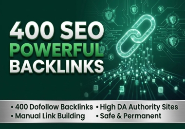 I will build 400 SEO backlinks for powerful off page SEO and link building