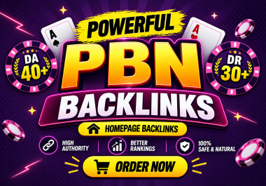 120 Powerful Homepage PBN Backlinks DR 40+ & DA 30+ Premium SEO Link Building