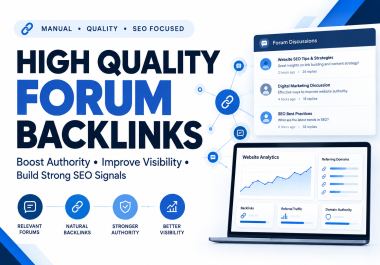 I Will Build 150 High Quality Forum Backlinks for SEO