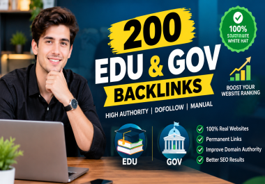 200 EDU & GOV Backlinks High Authority Dofollow SEO Link Building Service