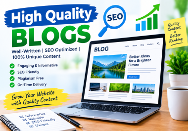 20 High Quality Blog Posts SEO Optimized & 100 Unique Content