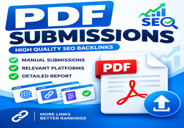 50 High Quality PDF Submissions - SEO Backlinks & Manual Submissions