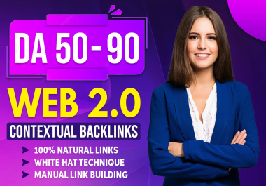 Build 150 high DA dofollow web 2.0 contextual SEO backlinks