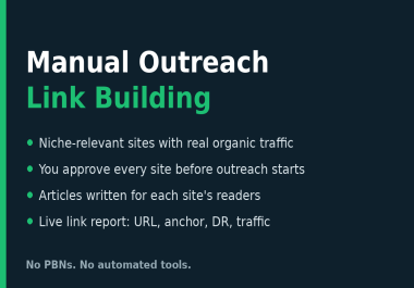 Niche-relevant backlinks from real US traffic sites through manual outreach