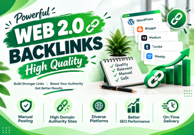 I will build manual 200 Web 2.0 backlinks to boost your website rankings