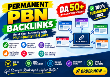 Permanent PBN DA 50 Backlink Boost you Website Ranking