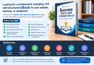 I will write a professional SEO optimized ebook for your business or website