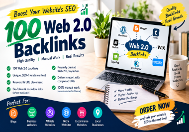I Will Build 100 High Quality Web 2.0 Backlinks for Your Website