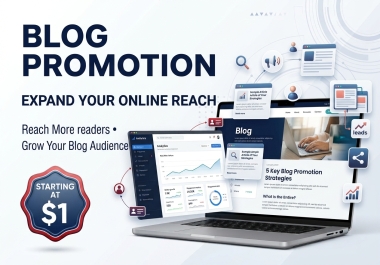 I will help promote your blog and expand its online reach