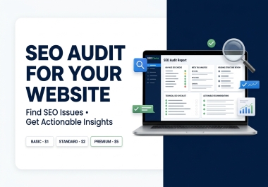 I will check your website SEO and provide a basic SEO audit