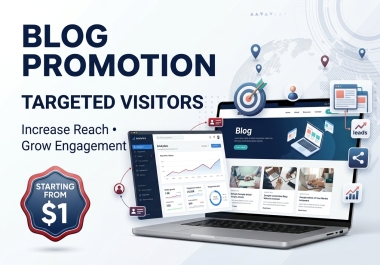 I will promote your blog and send targeted visitors