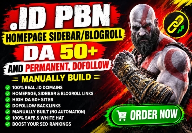 Get. ID Homepage PBN Sidebar/Blogroll on DA 50+ Domains and Permanent,  Dofollow Backlinks