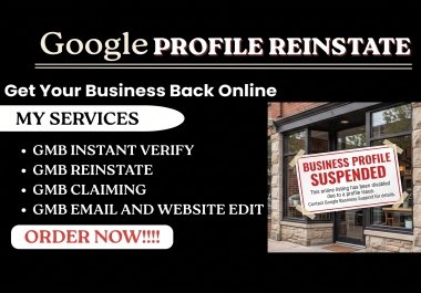 Get gbp reinstatement,  fix gmb suspension and reinstate google business profile