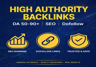 I will do 1 DA 50+ dofollow SEO backlink