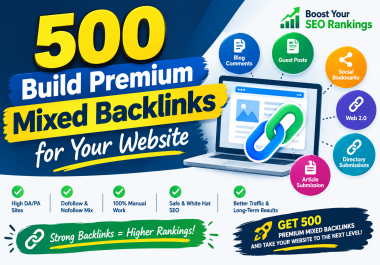 I Will 500 Build Premium Mixed Backlinks for Your Website