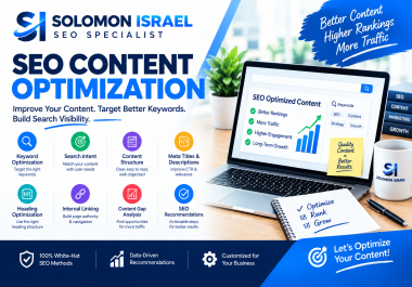 I will optimize your website content for SEO,  keywords and search visibility