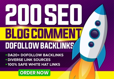 I will do 200 dofollow blog comment backlinks off page seo