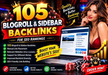 105 High-Quality Blogroll & Sidebar Backlinks for SEO Rankings
