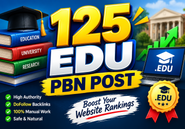 125 High Authority EDU PBN Posts for SEO Backlinks