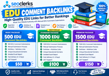 Build 500 EDU Comment Backlinks Manual EDU Link Building Service