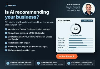 I will audit your local business for AI search and Google profile