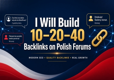 I Will Build 10- 20- 40 Backlinks on Polish Forums