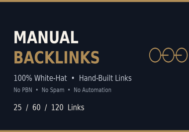 I will build 25 manual high-quality backlinks for your website