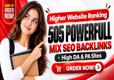 I will Build 505 Powerful Mix SEO Dofollow Backlinks for Top Class Google Ranking