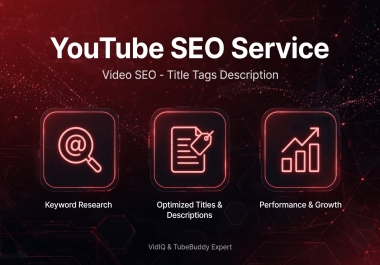 I will do YouTube video SEO optimization with title description tags