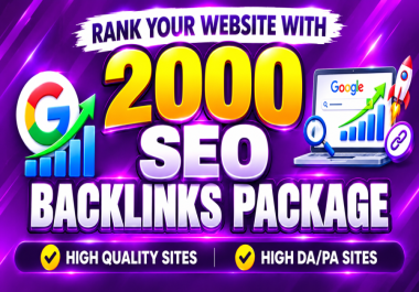 2000 Mixed SEO Backlinks for Website Ranking,  Traffic & Business Growth