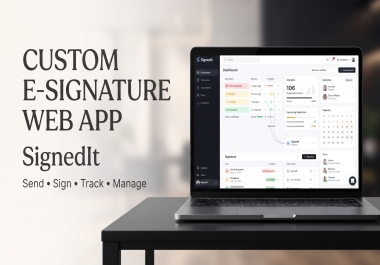 I will build a professional e-signature web app for your business