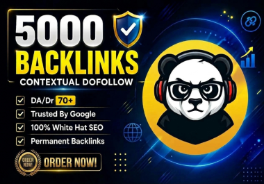 Build High Quality 5000 Contextual SEO Dofollow Backlinks Using DA DR 70 Plus