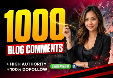 I will Do Manually 1000 dofollow blog comment backlinks high DA SEO Backlinks