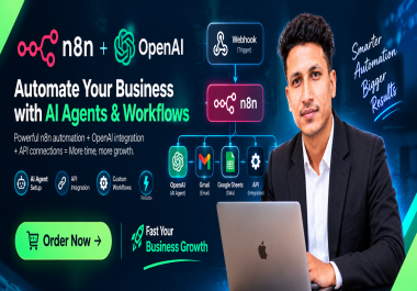 I will build an n8n AI agent with OpenAI and API integrations