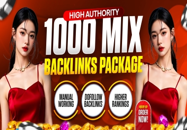 1000 Supercharge Your Website SEO Package Mix Backlinks
