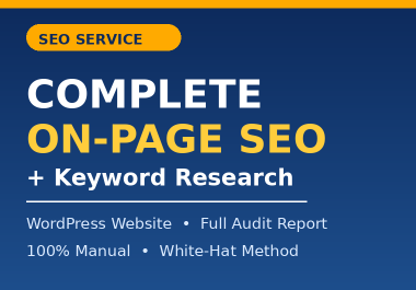 I will do complete on-page SEO optimization and keyword research for your WordPress website