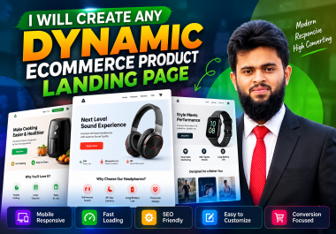 I will Create Any Dynamic eCommerce Product Landing Page Design