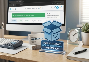I will do accurate data entry and typing work for you