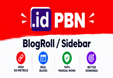 Get 100 Indonesian. ID Sidebar-Blogroll-Footer homepage ID PBN Dofollow