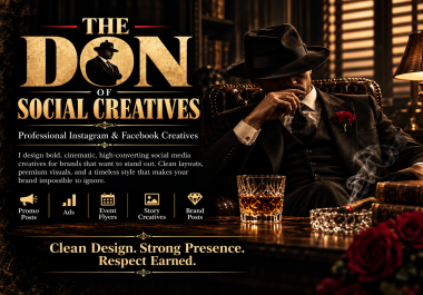 I Will Design Cinematic Godfather Style Social Media Creatives