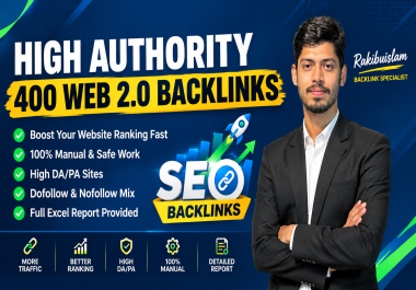 I Will Build 400 High Authority Web 2.0 Backlinks for SEO Link Building
