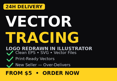 Vector Tracing & Logo Redraw in Illustrator &mdash Clean EPS,  SVG & Vector Files