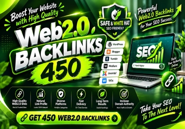 I Will Build 450 Web 2.0 Backlinks with Unique SEO Content and Report